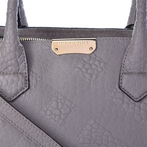 BURBERRY Heritage Grain Medium Dewsbury Tote Grey